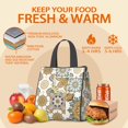 thumbnail image 3 of Small Womens Lunch Bag Boho Floral Portable Soft Cooler Bags Reusable Lunch Bag for Women Work Picnic Insulated Traveling Lunch Box with Silver Insulated Interior Lining and Storage Pocket, 3 of 3