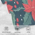 thumbnail image 5 of Yayeee 100% Cotton Hand Towels for Bathroom 16" x 28" Soft Absorbent Kitchen Towel, Red Christmas Leaves, 5 of 7