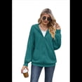 thumbnail image 4 of Sudadera con Capucha y Cremallera de Larga Azul Pavo Real XXL, 4 of 10