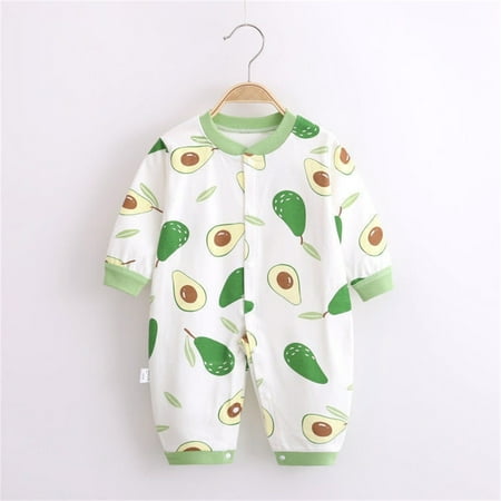

Babys Girls Boys Print Spring Winter Animals Fruits Long Sleeve Romper Jumpsuit Clothes