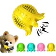 thumbnail image 1 of Dog Molar Toy, Environmentally Friendly Natural Rubber, Happy Ball for Dogs, Food Distribution Ball for Small and Medium-Sized Dogs, Puzzle Interactive Toy Ball for Puppy, Dog Molar Ball（Yellow）, 1 of 7