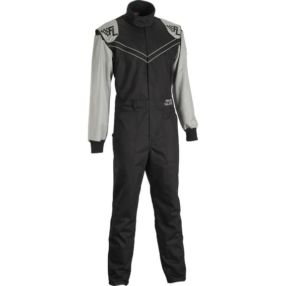 Finish Line Double-Layer SFI-5 One-Piece Racing Suit, Grey Medium