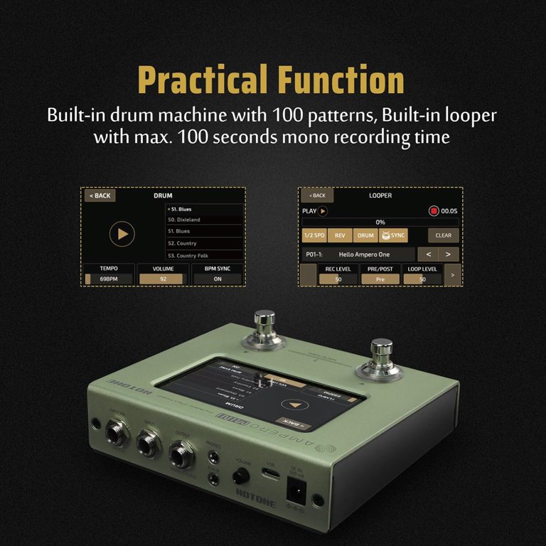 Hotone MP-50MC Ampero Mini Matcha Guitar Multi-Effects Pedal