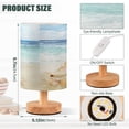 thumbnail image 3 of Tropical Seashells on Beach Bedside Table Lamp LED Desk Lamps with USB Charging Port Cylinder Retro Warm Lights for Bedroom Living Room Coffee Bar Decoration, 3 of 7