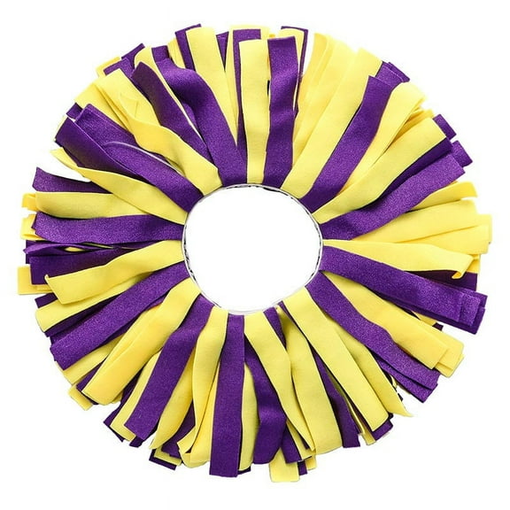 Pomchies Original Hair Tie, Brightly Colored Ponytail Holder Pom-Pom, Purple/Sunshine, 1 Pc