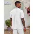 thumbnail image 5 of COOFANDY Men's Short Sleeve Shirt Casual Summer Shirts Stretch Guayabera Vacation Shirts, 5 of 8