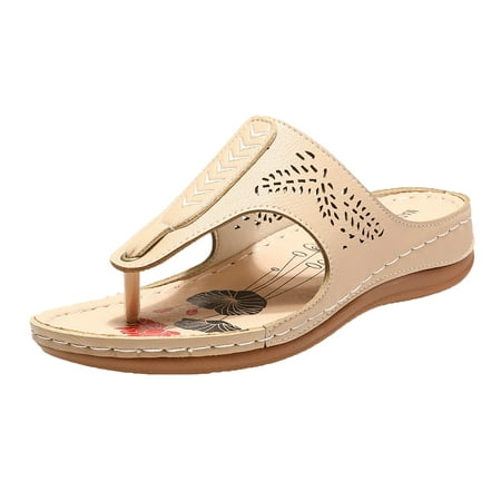 

chaolei Women s Sandals Size 9 Women Shoes Breathable Beach Sandals Fashion Summer Comfortable Toe Wedges Peep Women s sandals Long Walks
