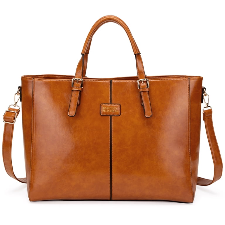 Badgley Mischka Julia Weekender Travel Tote Bag, Tan Vegan Leather photo 1
