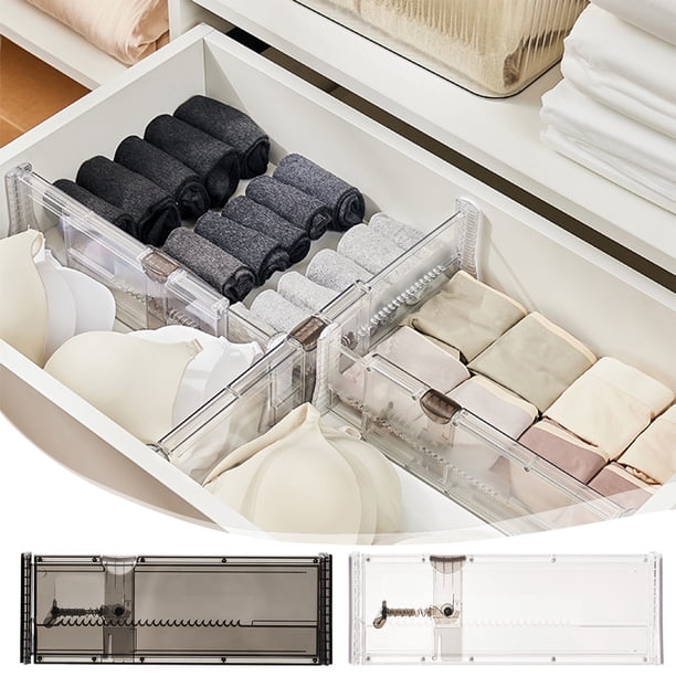 Ganfancp Divisiones de Estanterías Divisiones de Cajones Retráctiles Transparentes Divisiones de Almacenamiento para El Hogar Artículos para El Hogar Ofertas y Liquidaciones 1* Separador Telescópico