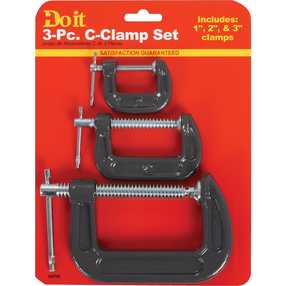 1PACK Do it 1 In., 2 In. & 3 In. CClamp Set (3Piece)