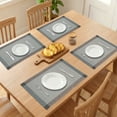 thumbnail image 3 of Unique Bargains Set of 6 Plastic Placemats for Table Decor Indoor Outdoor Blue Brown, 3 of 6