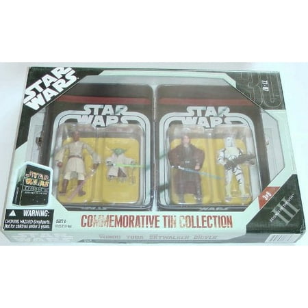 Star Wars Episode III 3 Collectible Tin Action Figure Set REVENGE OF THE SITH