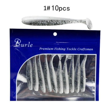 RONSHIN 10pcs/Lot Soft Lures Silicone Bait For Fishing Sea Fishing Pvc Swimbait Wobblers Artificial Tackle