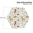 thumbnail image 2 of Honeii Cute Little Animals print Leather Coaster Set of 4, ideal for safeguarding your furniture from drinks spills and effortless cleanup-Hexagon, 2 of 6