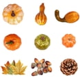 thumbnail image 1 of Artificial Pumpkins Set Realistic Lifelike Faux Pumpkins Decor for Halloween, 1 of 10