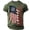AB338 Army Green, variant on Mens Patriotic T-Shirts America Flag Print Short Sleeve Crew Neck Tops Breathable Man 4th Of July Celebration 250 Years Anniversary T-Shirts Dark Green Size L