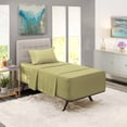 thumbnail image 2 of Extra Deep Pocket 3-Piece Bed Sheets Set , 18"-24" Super Deep Fitted Sheet, Fits High Profile Mattresses with Toppers, Hotel Luxury Soft Double Brushed Microfiber, - Twin, Sage, 2 of 7