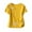 Yellow, variant on Sakmal Embroidered T Shirts for Women Loose Fit Cotton and Linen V-Neck Short Sleeve Shirts Womens Summer Tops