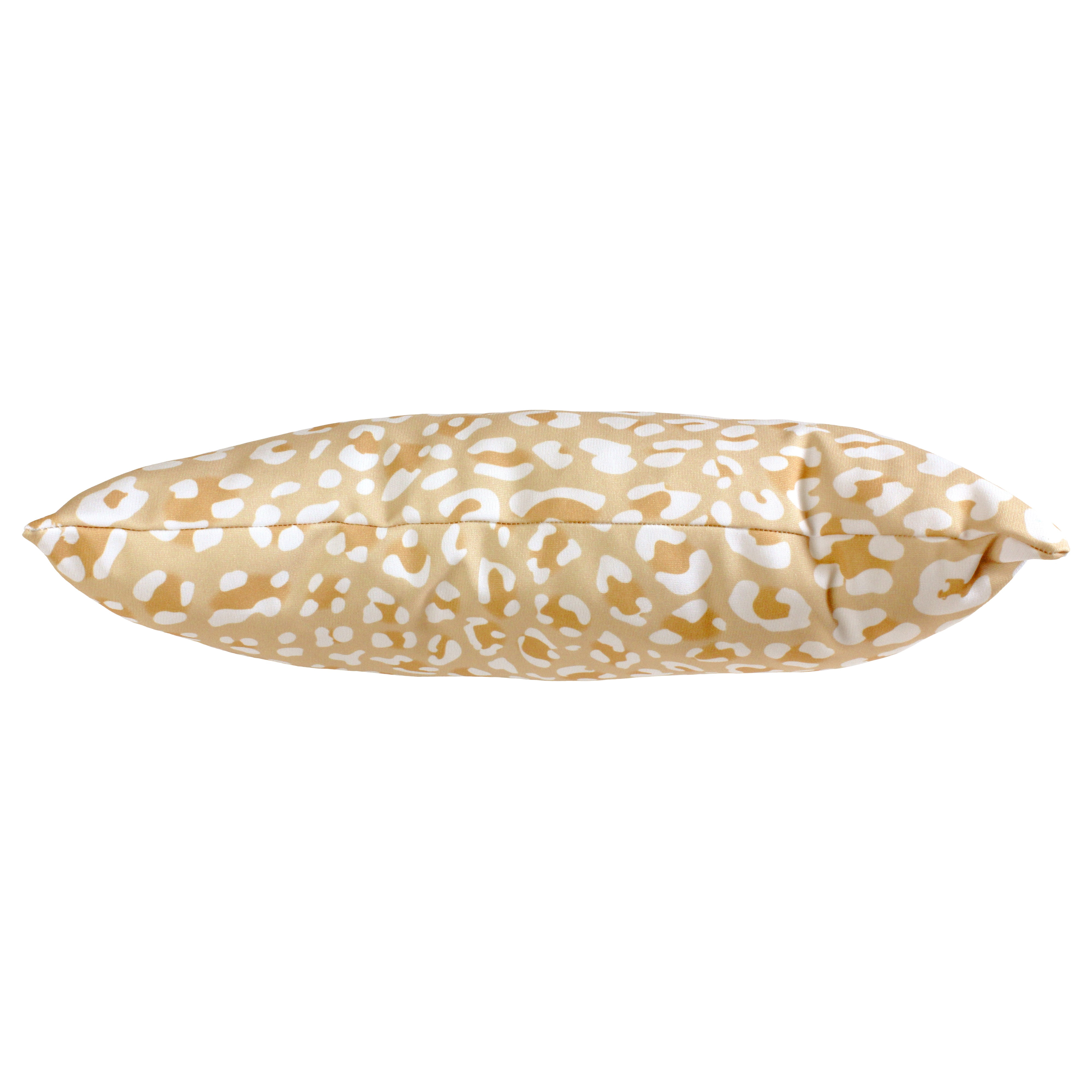 Everything Comfy Leopard Print Decorative Pillow, 16x6 Inch, Tan/White,