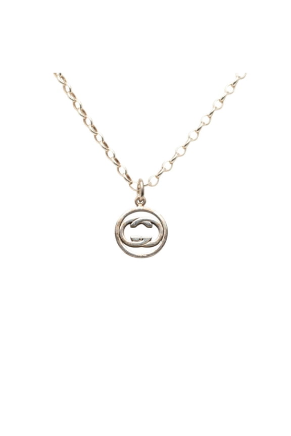 Pre-Owned Gucci Doppia G GG Logo Chain Pendant Necklace 147749 SV925 Silver Women's GUCCI
