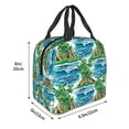 thumbnail image 3 of Fotbe Hawaii Palms Bolsa Térmica con Estampado y Forro de Aluminio Grueso Bolsa de Almuerzo con Bolsillo Frontal para Hombres y Mujeres, Ideal para Trabajo, Escuela, 3 of 8