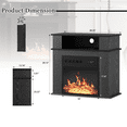 thumbnail image 7 of Waleaf 28" Electric Fireplace with Mantel Wooden Surround Freestanding Firebox for Living Room,Black, 7 of 7