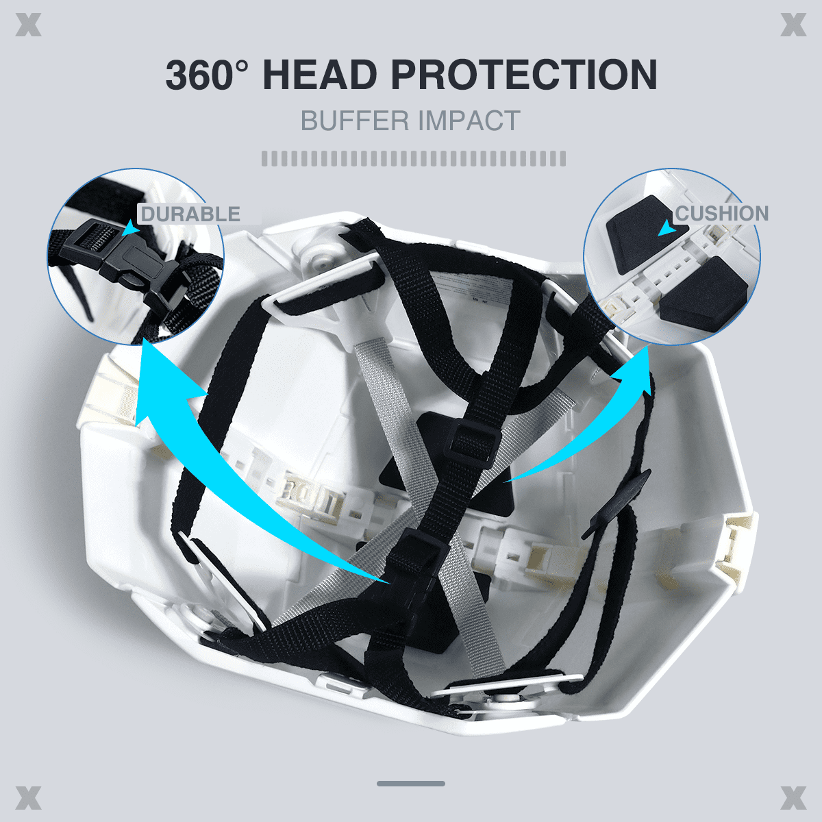 Foldable Safety Hardhat Helmet Outdoors Collapsible Helmet Perfect Construction Hard Hats Safety Cap One Size for Offices Earthquake Public Facilities of Disaster (White)