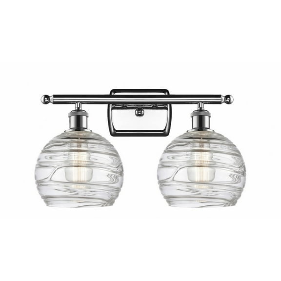 Innovations 516-2W-PC-G1213-8-LED Deco Swirl 2 Light Bath Vanity Light part of the Ballston Collection, Polished Chrome