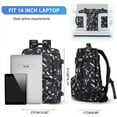 thumbnail image 2 of 1pc Creative Leaves Print Backpack, Simple Solid Color Bag, Women's Large-capacity Travel Backpack For Short-term Travel, Outdoor Mountaineering Bag, Computer Bag College Student Schoolbag, 2 of 5