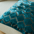 thumbnail image 6 of Luxury Blue Velvet Geometric Square Throw Pillow Cover Diamond Cushion Case Cut Velvet Christmas Blue Pillowcase for Sofa Couch Bedroom Christmas Decor 24" x 24", 6 of 7