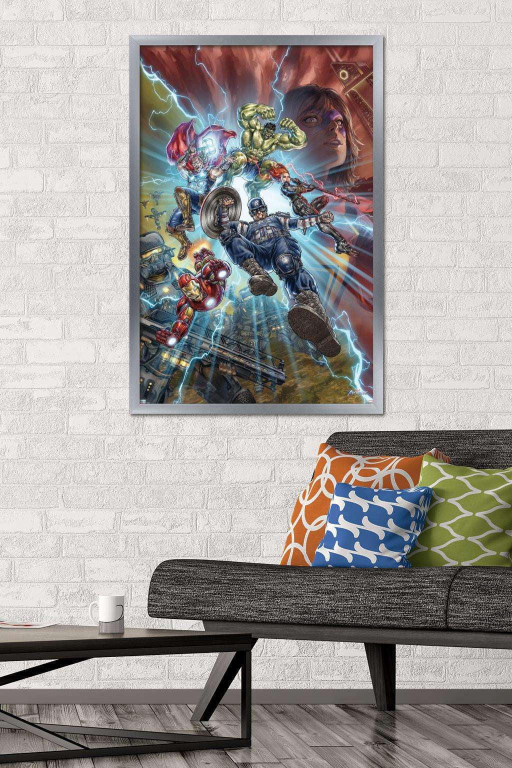 Marvel's Avengers - Battle Wall Poster, 22.375" x 34", Framed