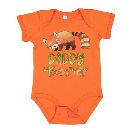 

Inktastic Daddy Loves Me Cute Red Panda Gift Baby Boy or Baby Girl Bodysuit
