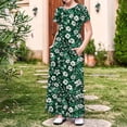thumbnail image 3 of Ugoldhm Girls Short Sleeve Maxi Dress with Pockets - Printed Casual Summer Shirt Dress for 4-13 Years, 3 of 8