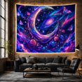 thumbnail image 6 of Crescent Moon With Galaxy and Roses Romantic Fantasy Style for Celestial Art Lovers Mystical Wall Decor Anniversary Gift Tapestry Wall Hanging for Bedroom and Living Room, 6 of 7