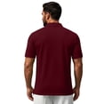thumbnail image 4 of Men's Classic Short Sleeve Polo Shirt Solid Color Knit Collar Regular Fit Casual Business Top Breathable Comfortable Summer Wear Pullover Performance Shirts Tees, 4 of 5