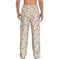 thumbnail image 3 of Uemuo Retro Floral Pattern Men's Wide Leg Palazzo Lounge Pants with Pockets Light Weight Loose Comfy Casual Pajama Pants-XX-Large, 3 of 9