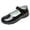A-Black64, variant on JAJAHO Kids Girls Black Dress Shoes Pu Leather School Uniform Mary Jane Flat Shoes Flower Girl Wedding Party Footwear 4-12Y