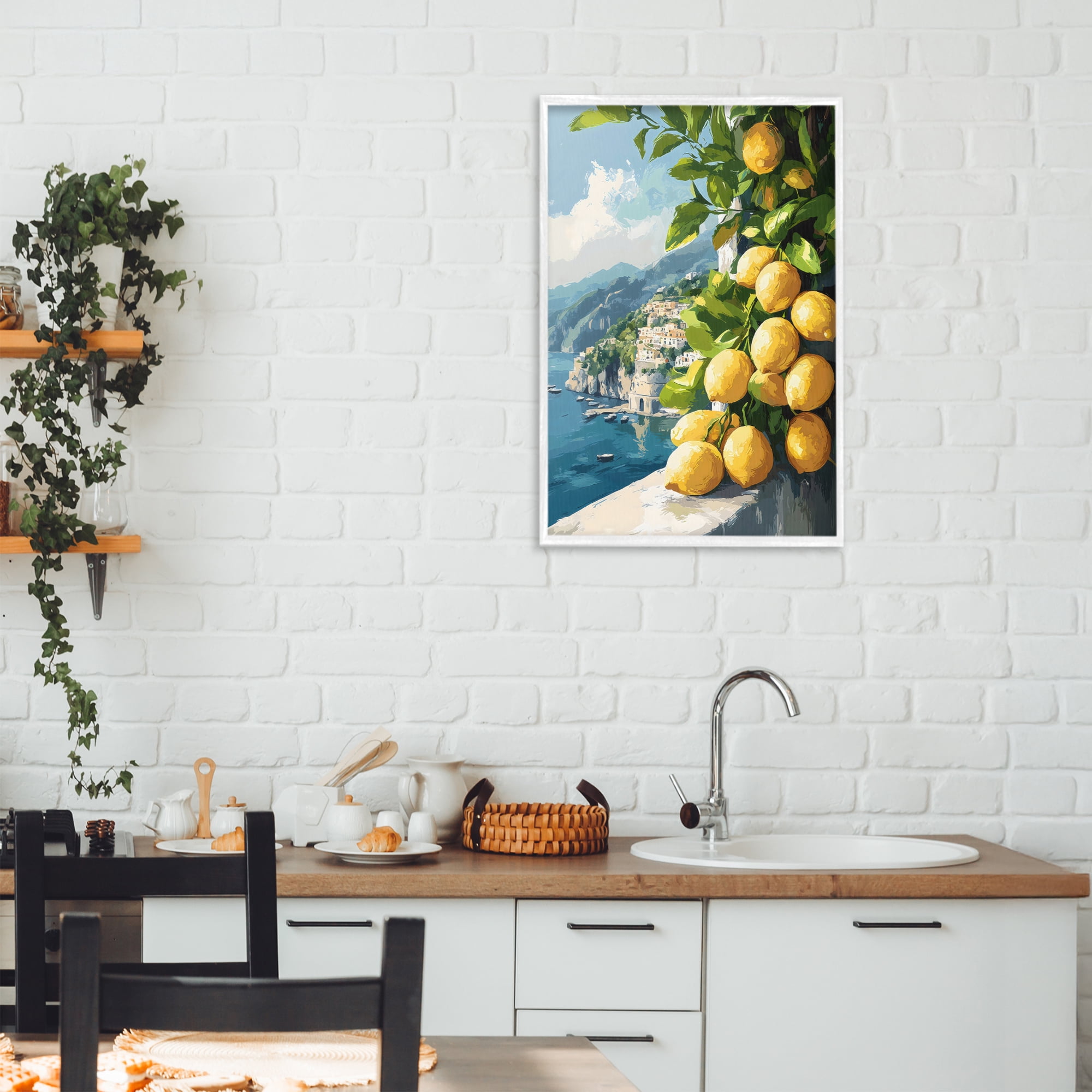 Stupell Industries Lemon Terrace Amalfi View White Framed Giclee Art, design by Creative Studio