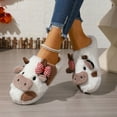 thumbnail image 6 of Amidoa Brown Womens Slippers Fuzzy House Funny Non Slip Warm Winter Animal Slippers Women Slides 38, 6 of 9
