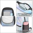 thumbnail image 4 of 17 Inch Lightweight Backpack,PVC Waterproof Oxford Fabric, Ergonomically Designed, with Large Capacity, Aurora Wave Print, 4 of 5