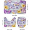thumbnail image 3 of Bath Curtains Shower Set, Diagonal Leaf Pattern Printed on Shower Curtain Sets for Men, Perfect for Bathroom Hotel Dorm Spa Home, 72 x 72 inches, 3 of 8