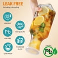 thumbnail image 4 of Glass Carafe With Lid  4pcs Square Juice Containers 1 Liter Clear Pitcher Drink Dispensers For Beverage Cold Water Milk Iced Tea Wine Dishwasher Safe, 4 of 7