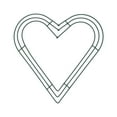 thumbnail image 2 of Heart Shaped Wreath Iron Base Creative Flower Arrangement Wreath Form Garland Green 35cm, 2 of 9
