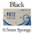 thumbnail image 1 of Original METEOR 9012 Long Pips Table Tennis Rubber Semi-long Pips Defensive Ping Pong Sponge Topsheet 9012 Black T0.5, 1 of 5