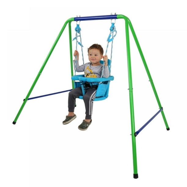 Tinker Kids Folding Toddler Swing Set, Outdoor Baby Swing Age