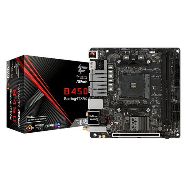ASRock B450 GAMING-ITX-AC AMD Ryzen B450 AM4 Max 32GB DDR4 Mini-ITX