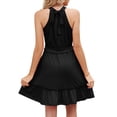 thumbnail image 2 of Hanerdun Women Halter Dresses Female Party Dress Mini Formal Dress Black S, 2 of 6