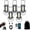 Black 5PC, variant on Portable Rechargeable Bright Keychain Flashlight Phone Charger, 1200 Lumens Waterproof Mini EDC Compact Keychains Flashlight, LED USB Torch Light with 7 Modes Type-C for Outdoor Camping