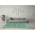 thumbnail image 3 of Ahgly Company Indoor Square Abstract Light Blue Modern Area Rugs, 8' Square, 3 of 4