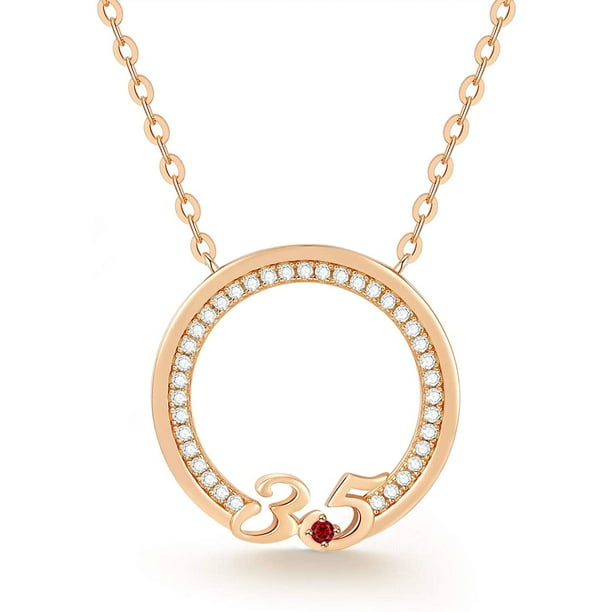 50th Birthday Gifts for Women 925 Sterling Silver Circle Pendant